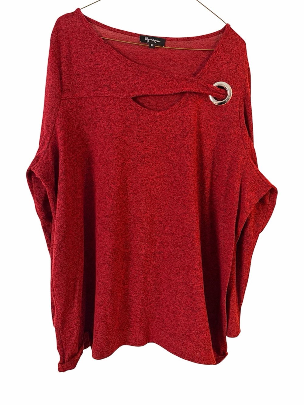 Red Grommet Detail Top